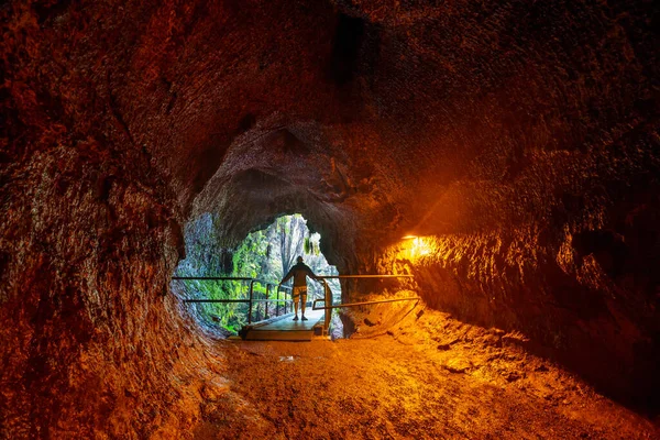 Tubo Lava Ilha Grande Havaí Eua — Fotografia de Stock