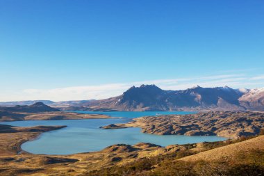 Perito Moreno Milli Parkı, Patagonya, Arjantin yürüyüşçüsü