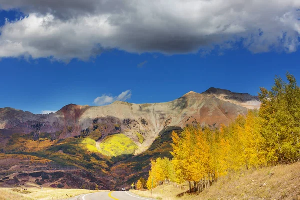 多彩的黄色秋天在科罗拉多 秋季季节 — 图库照片