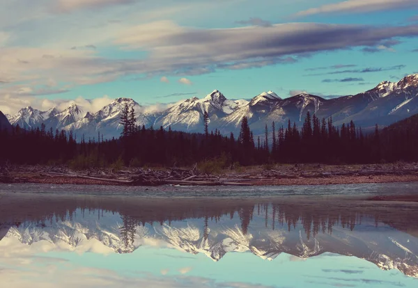 Malowniczy Widok Góry Canadian Rockies Sezonie Letnim — Zdjęcie stockowe