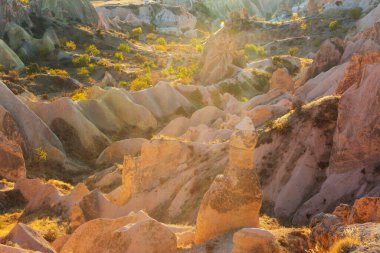 Türkiye 'nin ünlü Kapadokya kentinde alışılmadık kaya oluşumu