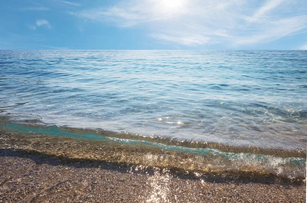 Sea landscapes in the evening