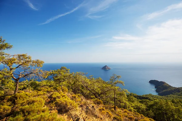 Hermosa Costa Marina Turquía Increíbles Paisajes Naturales Largo Ruta Senderismo — Foto de Stock