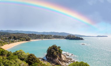 Ocean Beach, Yeni Zelanda 'da güzel manzaralar var. İlham verici doğal ve seyahat geçmişi