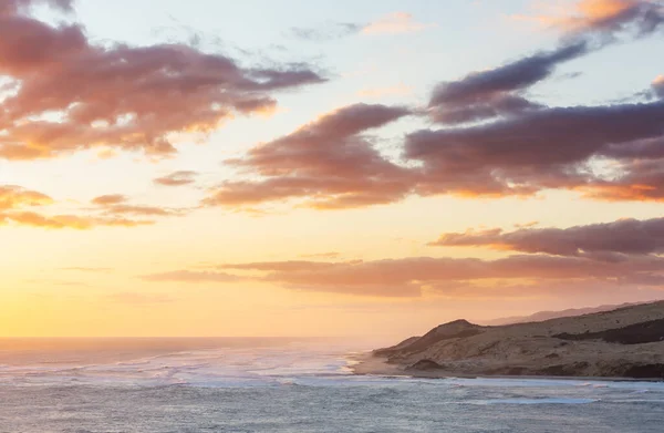 Океан Бич Новая Зеландия Вдохновляющий Природный Туристический Фон — стоковое фото