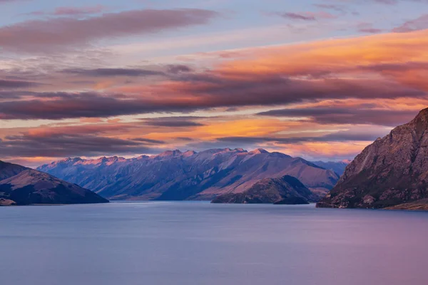 Paesaggi Naturali Incredibili Nuova Zelanda Lago Montagna — Foto Stock