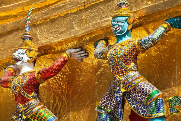 Zlatá Buddhistická Socha Bangkoku Thajsko — Stock fotografie