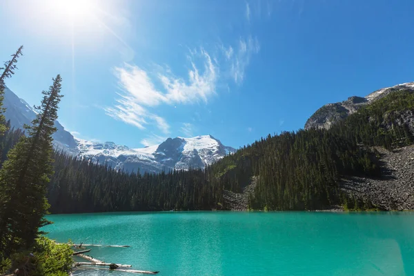 Hermosas Aguas Turquesas Del Lago Joffre Canadá — Foto de Stock