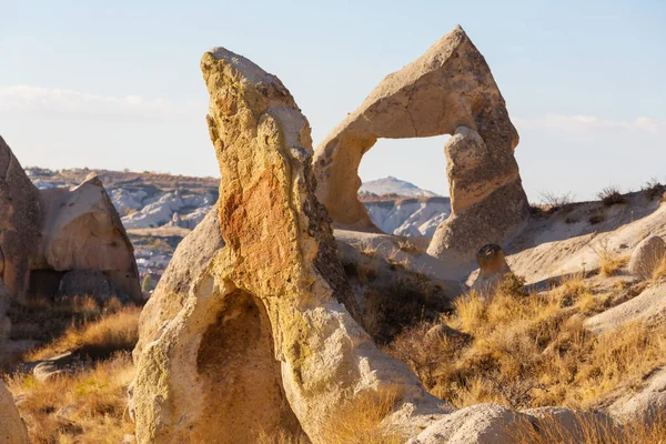 Ongebruikelijke Rotsformatie Het Beroemde Cappadocië Turkije — Stockfoto