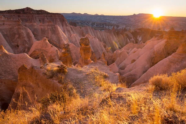 Szokatlan Kőképződés Híres Cappadociában Törökországban — Stock Fotó