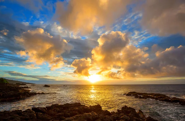 Mooie Scène Hawaïaanse Zonsondergang — Stockfoto