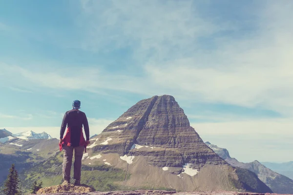 Turistika Národním Parku Glacier Montana — Stock fotografie