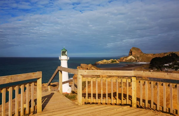 Farol Costa Pacífico Nova Zelândia — Fotografia de Stock