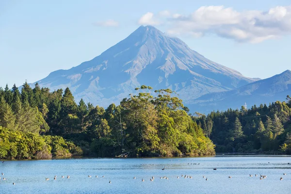 Mount Taranaki Mount Egmont Národním Parku Egmont Severní Ostrov Nový — Stock fotografie