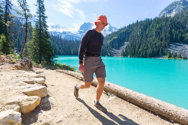 Caminante Montañas Canadienses Caminata Actividad Recreativa Popular América Del Norte — Foto de Stock