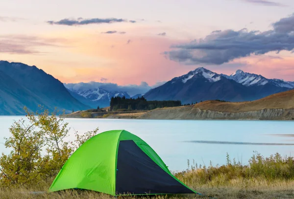 Tente Randonnée Montagne Saison Estivale — Photo