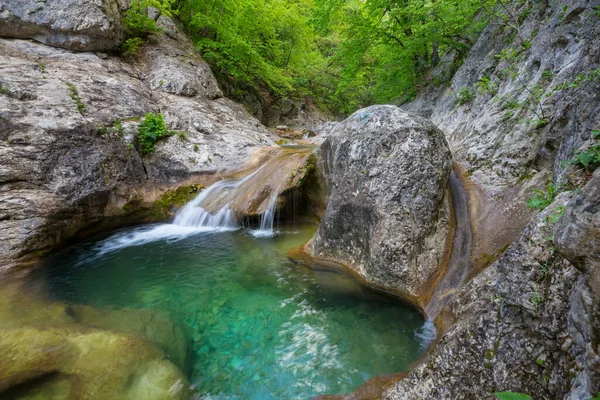 Rychlý Potok Zelených Lesích — Stock fotografie