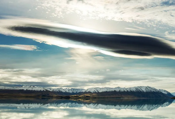 Paesaggi Naturali Incredibili Nuova Zelanda Lago Montagna — Foto Stock