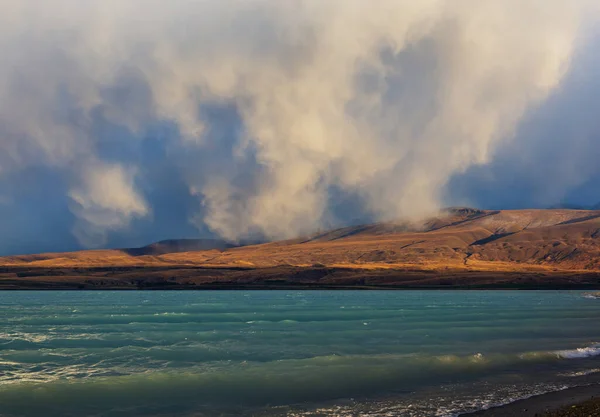 Increíbles Paisajes Naturales Nueva Zelanda Lago Las Montañas —  Fotos de Stock