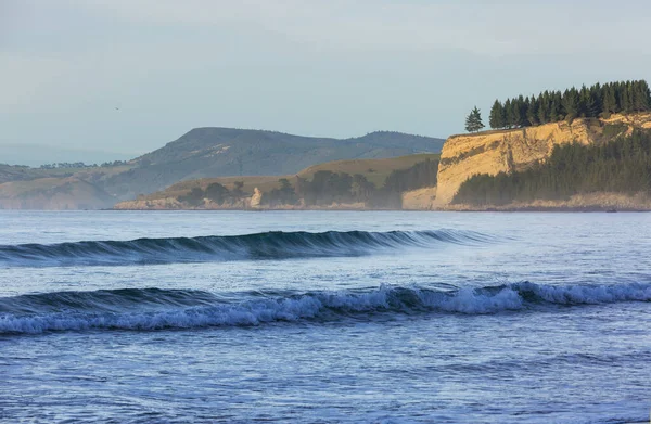 Nádherná Krajina Ocean Beach Nový Zéland Inspirující Přírodní Cestovní Pozadí — Stock fotografie