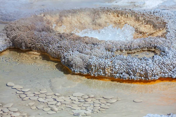 Inspiring Natural Background Pools Geysers Fields Yellowstone National Park Usa — Stock Photo, Image