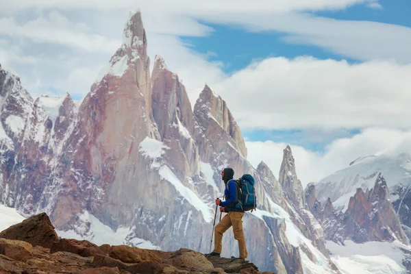 Caminata Las Montañas Patagónicas Argentina — Foto de Stock