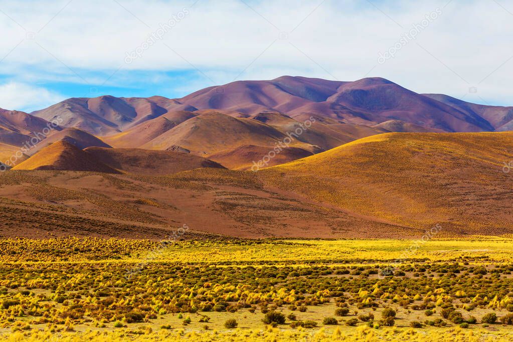 Fantastic Scenic landscapes of Northern Argentina. Beautiful inspiring natural landscapes.