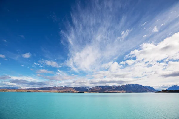 Paysages Naturels Étonnants Nouvelle Zélande Lac Des Montagnes — Photo