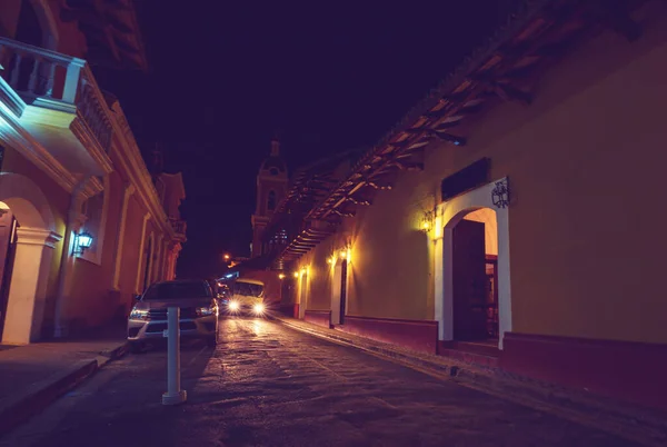 Escena Nocturna Calle Ciudad — Foto de Stock