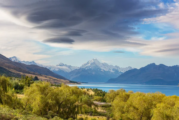 Vista Del Majestuoso Aoraki Mount Cook Nueva Zelanda —  Fotos de Stock
