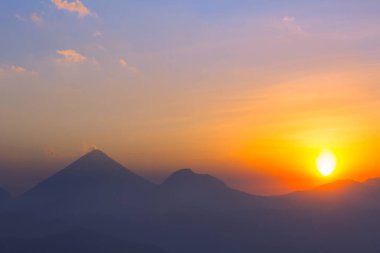 Güzel volkanlar Guatemala, Orta Amerika 'da manzara