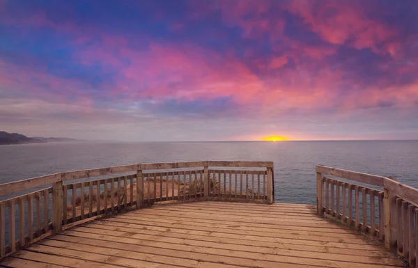 Vacker Stig Ocean Beach Nya Zeeland Inspirerande Natur Och Resor — Stockfoto