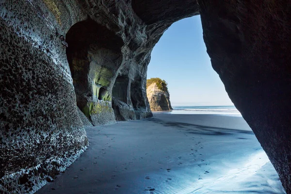 Ocean Beach Yeni Zelanda Güzel Manzaralar Var Lham Verici Doğal — Stok fotoğraf