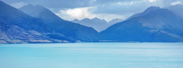 Fantastiska Naturlandskap Nya Zeeland Bergssjö — Stockfoto