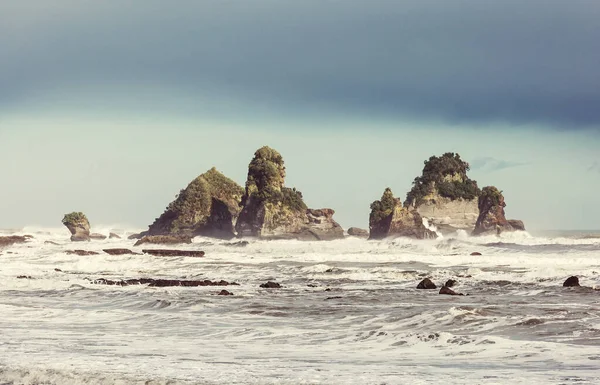 Beaux Paysages Plage Océan Nouvelle Zélande Inspirant Fond Naturel Voyage — Photo