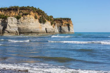 Ocean Beach, Yeni Zelanda 'da güzel manzaralar var. İlham verici doğal ve seyahat geçmişi