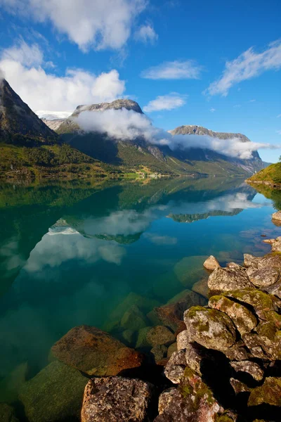 Krásné Přírodní Hory Krajiny Norwey — Stock fotografie