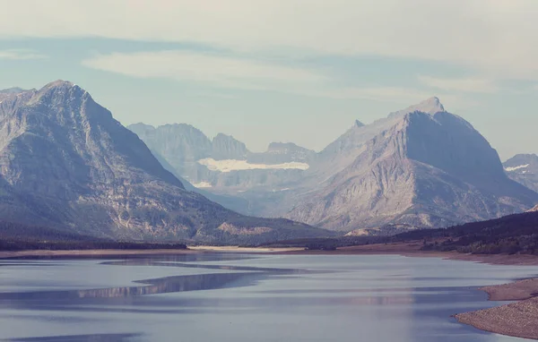 Pintorescos Picos Rocosos Del Parque Nacional Glaciar Montana Hermosos Paisajes —  Fotos de Stock