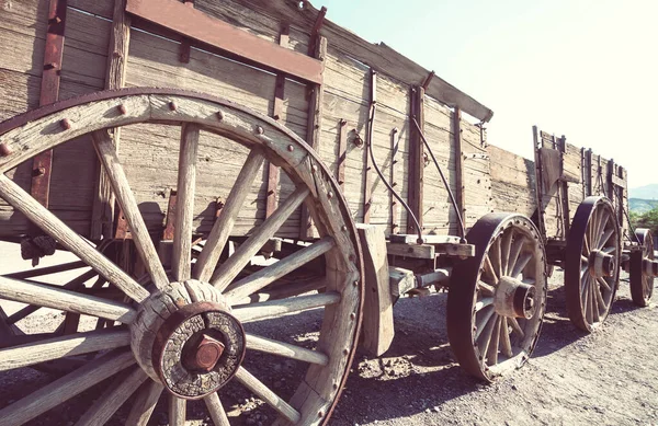 Old Wooden American Cart Vintage Filter — Stock Photo, Image