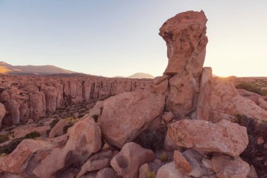 Volkanik dağlardaki güzel doğal manzaralar, And Dağları bölgesi, Bolivya