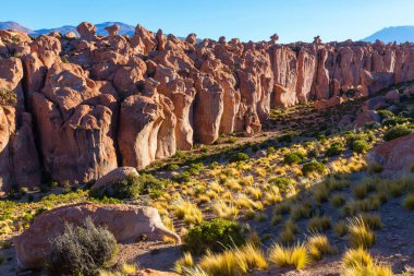 Volkanik dağlardaki güzel doğal manzaralar, And Dağları bölgesi, Bolivya