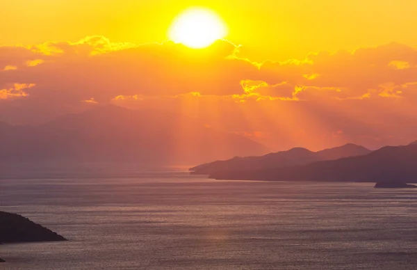 Schöne Meeresküste Der Türkei Bei Sonnenuntergang — Stockfoto