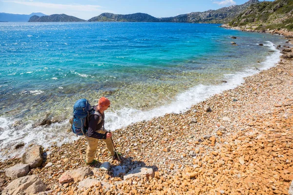 Прекрасні Пейзажі Стежці Каріан Егейське Море Туреччина — стокове фото