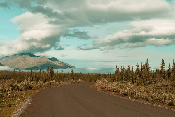 Montagne Pittoresche Dell Alaska Estate Massiccio Innevato Ghiacciai Cime Rocciose — Foto Stock