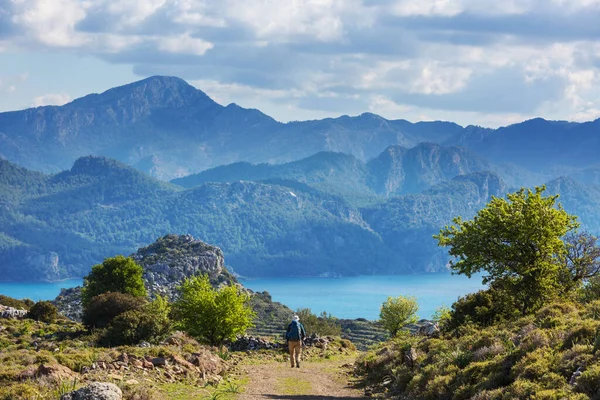 Krásné Krajiny Carianské Stezce Egejské Moře Turecko — Stock fotografie