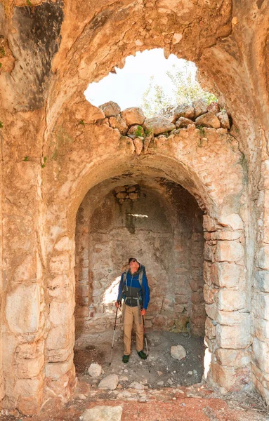 Caminata Entre Ruinas Sendero Carian Turquía —  Fotos de Stock