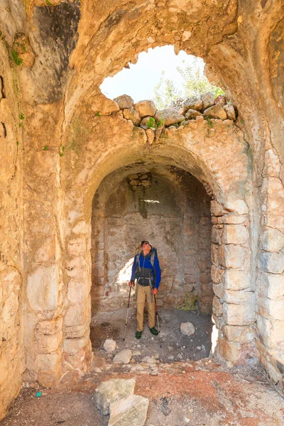 Caminata Entre Ruinas Sendero Carian Turquía —  Fotos de Stock