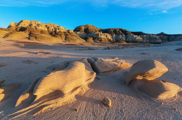 Unusual Desert Landscapes Bisti Badlands Zin Wilderness Area New Mexico — ストック写真