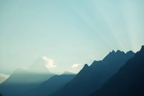 Montagnes Dans Région Sagarmatha Himalaya — Photo