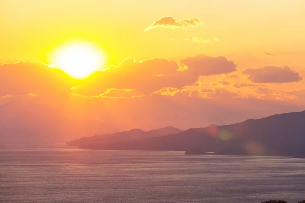 Bella Costa Del Mare Turchia Tramonto — Foto Stock